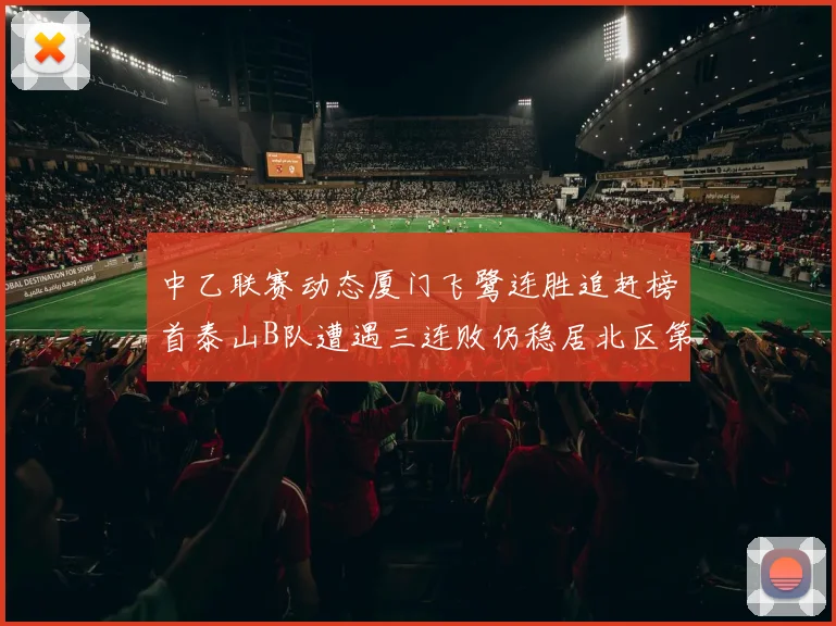 中乙联赛动态厦门飞鹭连胜追赶榜首泰山B队遭遇三连败仍稳居北区第三